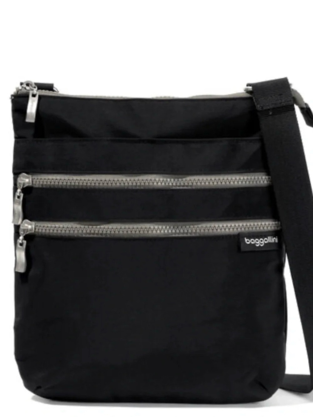 Baggallini Black Nylon Crossbody Bag